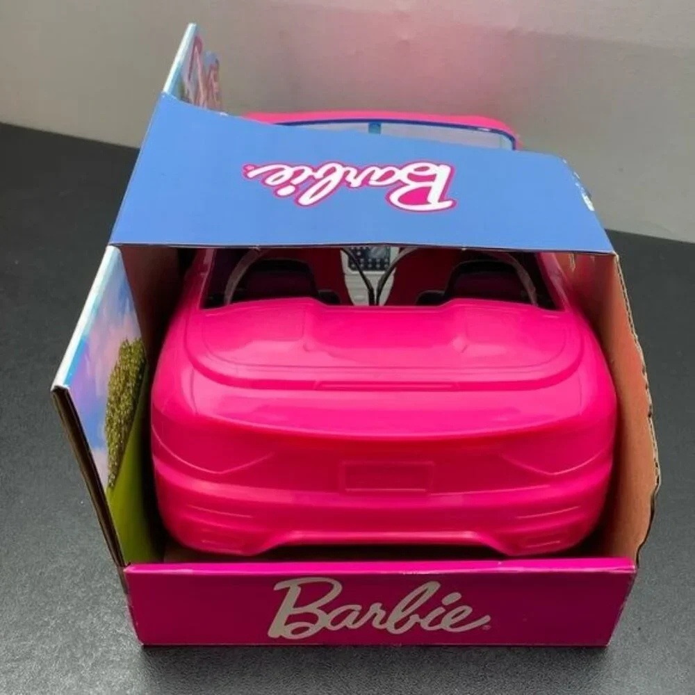 Barbie Pink Convertible 2 Seater vehicle With Rolling Wheels